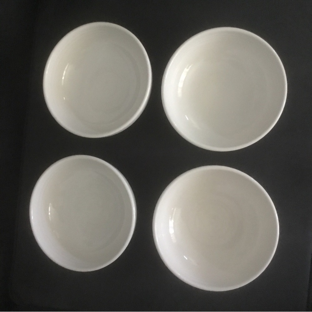 Fiesta ware 38 Ounce White Ceramic Pasta Soup Bistro Bowls - Set of 4 NEW